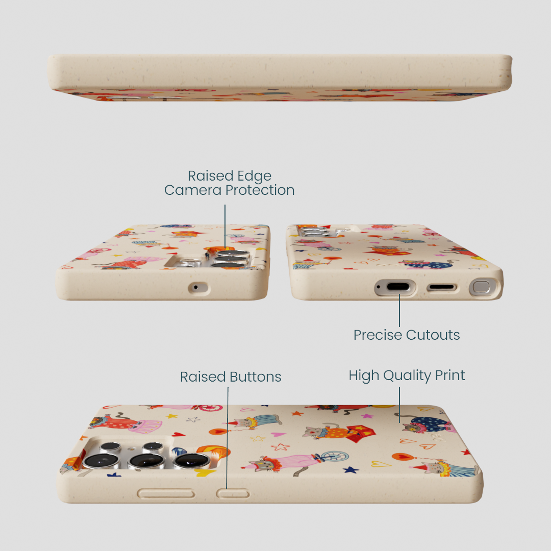 Seashell Cat Clowns Samsung Galaxy S25 Ultra Case
