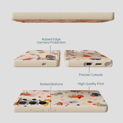 Seashell Cat Clowns Samsung Galaxy S25 Ultra Case