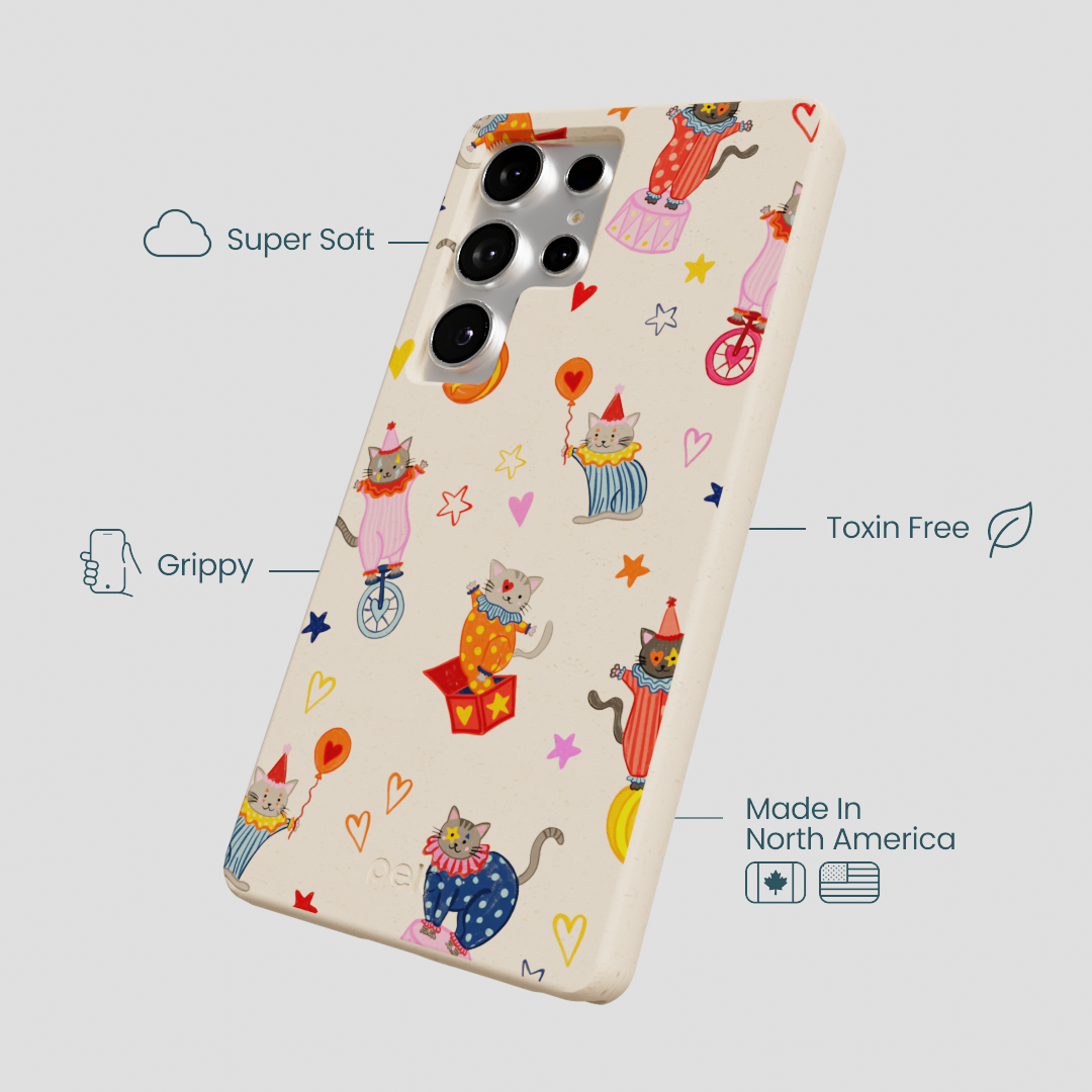 Seashell Cat Clowns Samsung Galaxy S25 Ultra Case