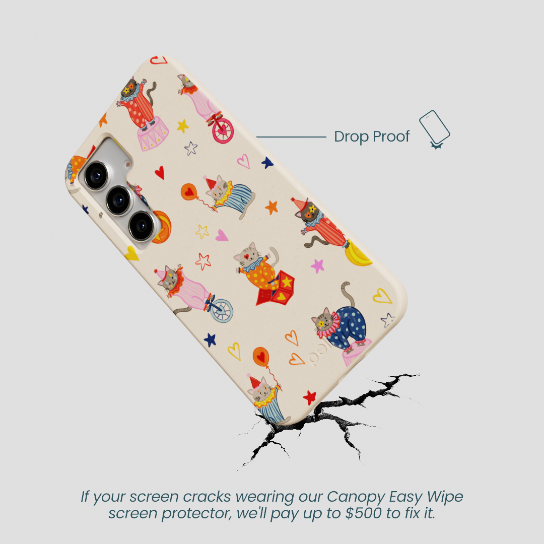 Seashell Cat Clowns Samsung Galaxy S25 Case