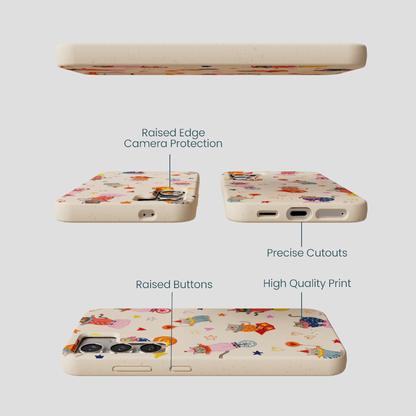 Seashell Cat Clowns Samsung Galaxy S25 Case