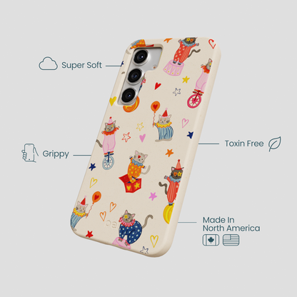 Seashell Cat Clowns Samsung Galaxy S25 Case