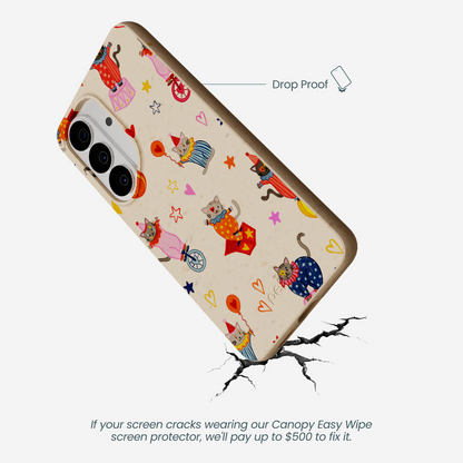 Seashell Cat Clowns Samsung Galaxy S26 Case