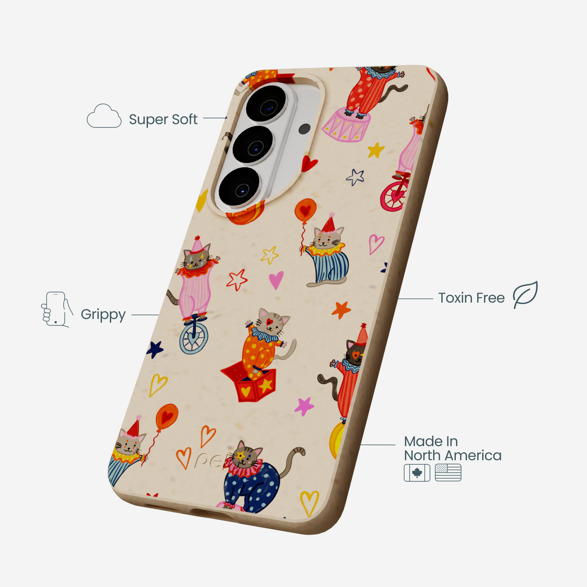 Seashell Cat Clowns Samsung Galaxy S26 Case
