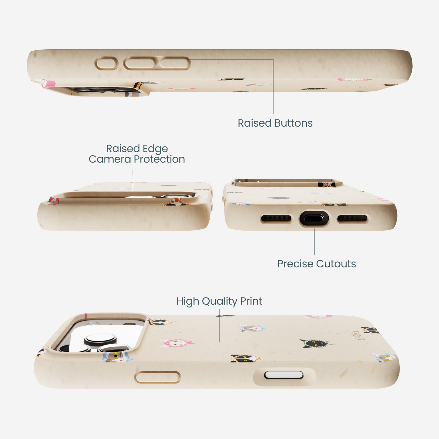 Seashell Cat Couture iPhone 17 Pro Max Case
