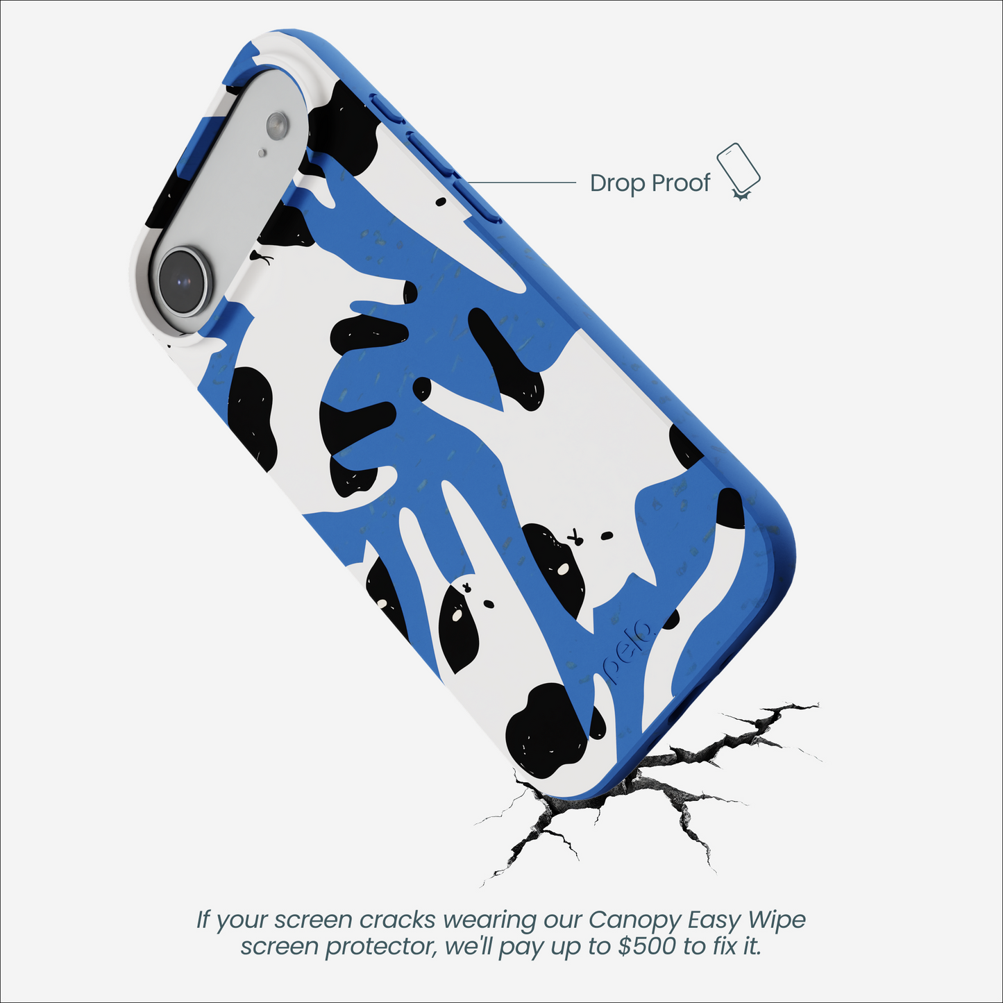 Electric Blue Cat Cow iPhone Air Case
