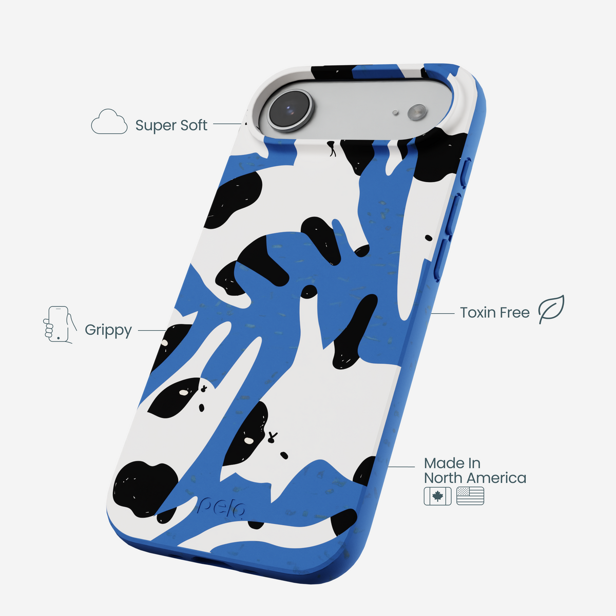 Electric Blue Cat Cow iPhone Air Case