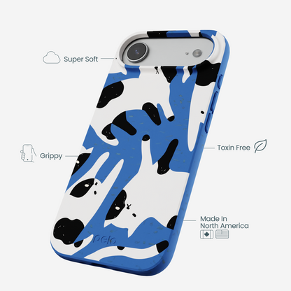 Electric Blue Cat Cow iPhone Air Case