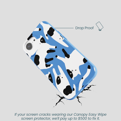 Electric Blue Cat Cow iPhone 16e/17e Case