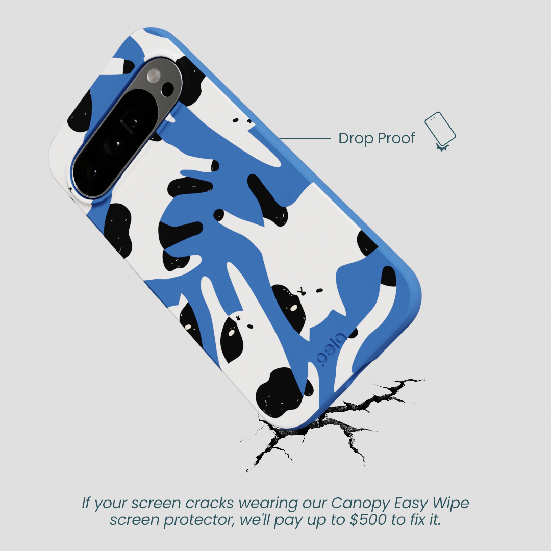 Electric Blue Cat Cow Google Pixel 10 Pro XL Case