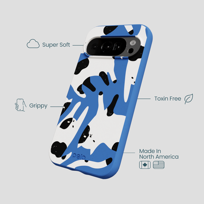 Electric Blue Cat Cow Google Pixel 10/10 Pro Case
