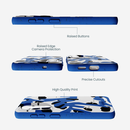 Electric Blue Cat Cow Samsung Galaxy S26 Case