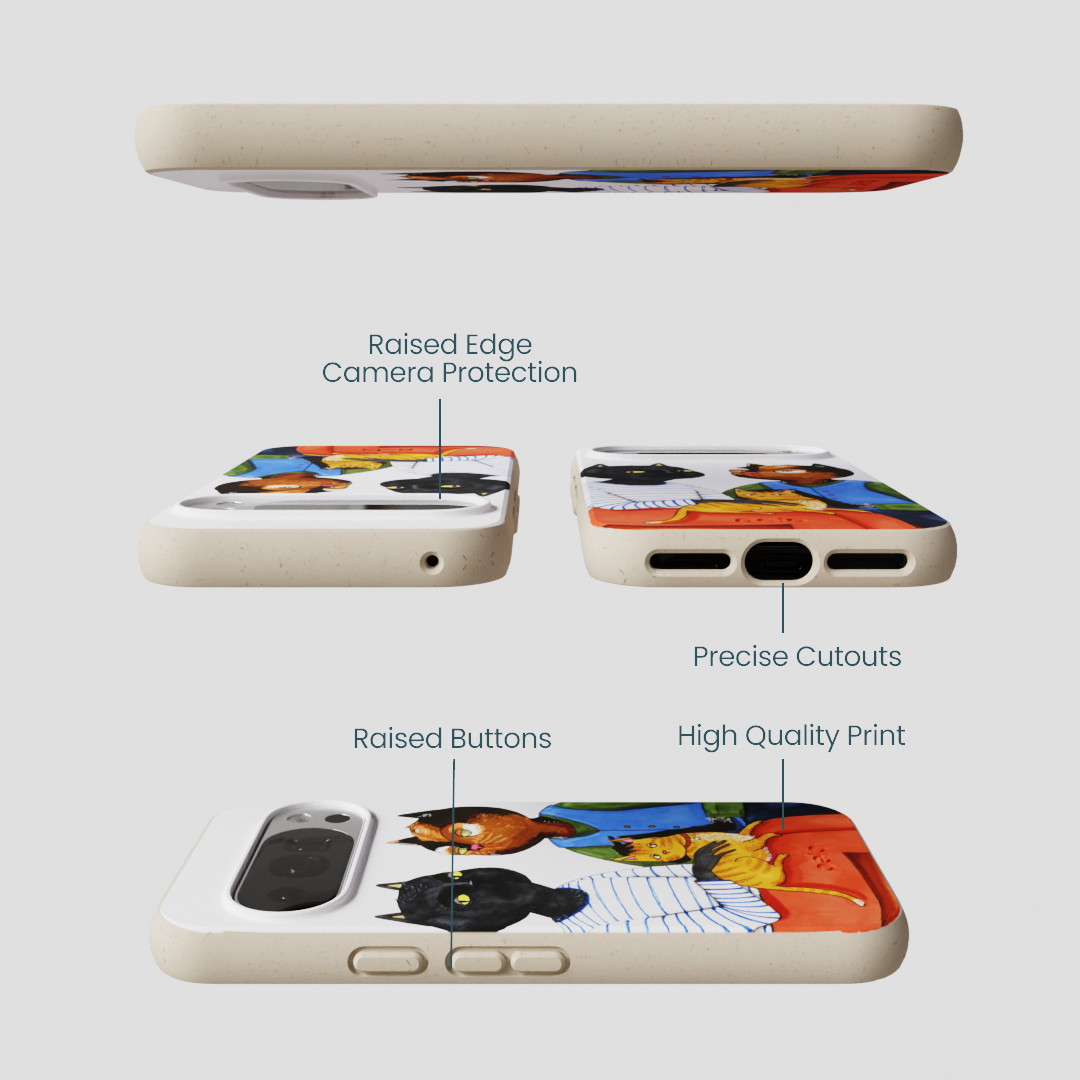 London Fog Cat People Google Pixel 10/10 Pro Case