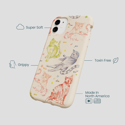 Seashell Cat Sketchbook iPhone 11 Case