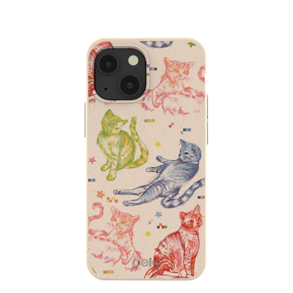 Seashell Cat Sketchbook iPhone 13 Mini Case