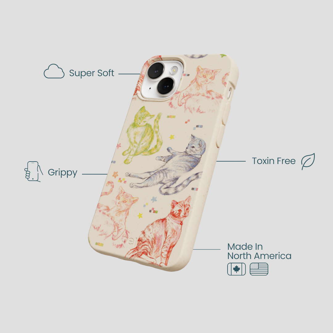 Seashell Cat Sketchbook iPhone 13 Mini Case