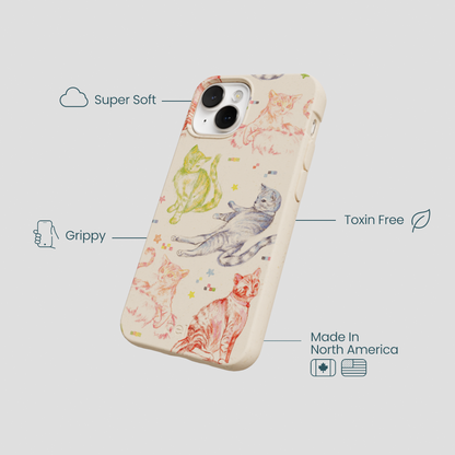 Seashell Cat Sketchbook iPhone 13 Mini Case