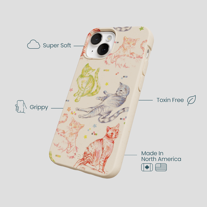 Seashell Cat Sketchbook iPhone 13 Case