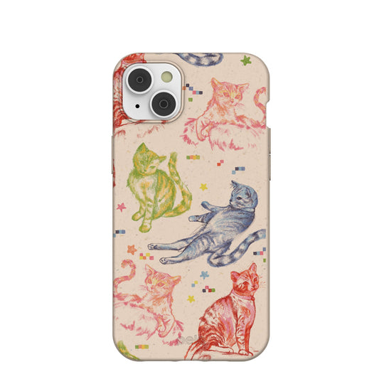 Seashell Cat Sketchbook iPhone 14 Plus Case