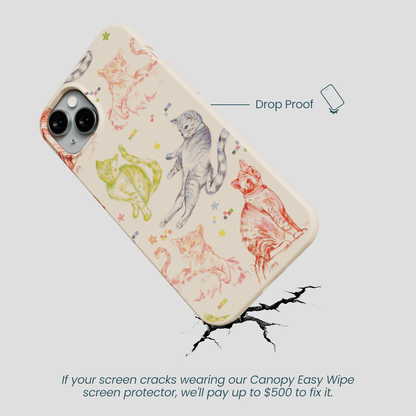 Seashell Cat Sketchbook iPhone 14 Plus Case