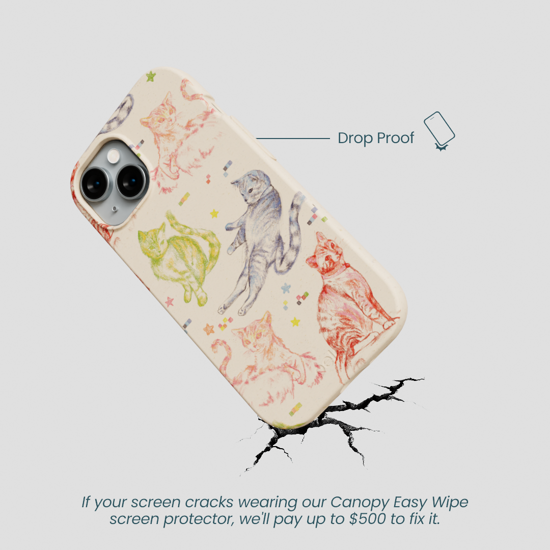 Seashell Cat Sketchbook iPhone 14 Case