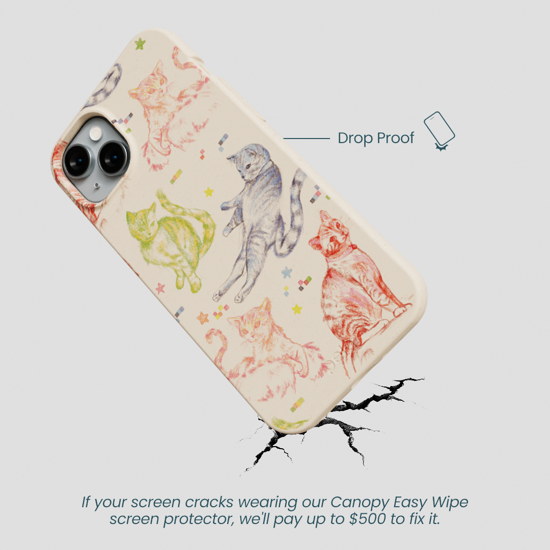Seashell Cat Sketchbook iPhone 15 Plus Case