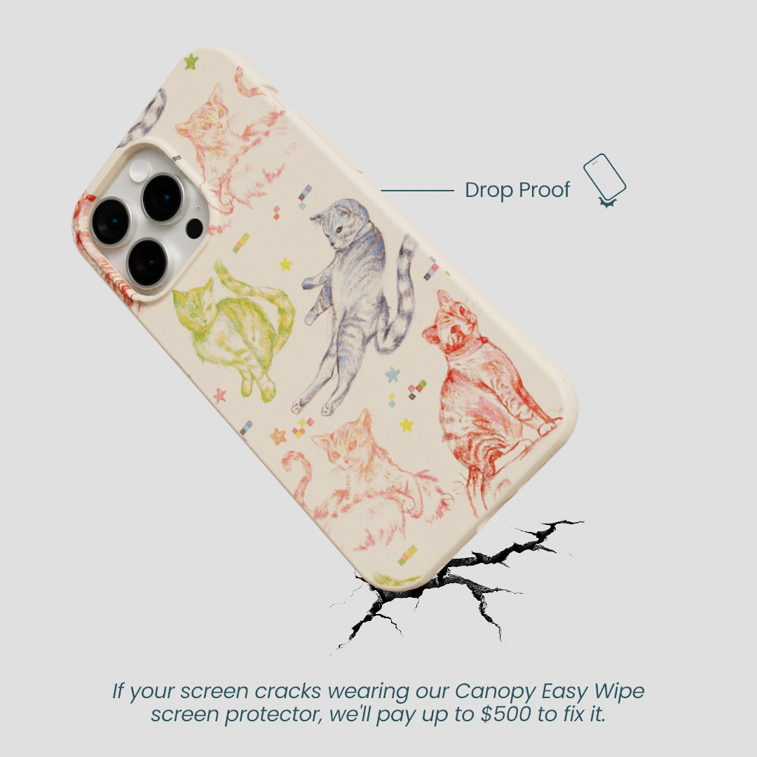 Seashell Cat Sketchbook iPhone 15 Pro Max Case