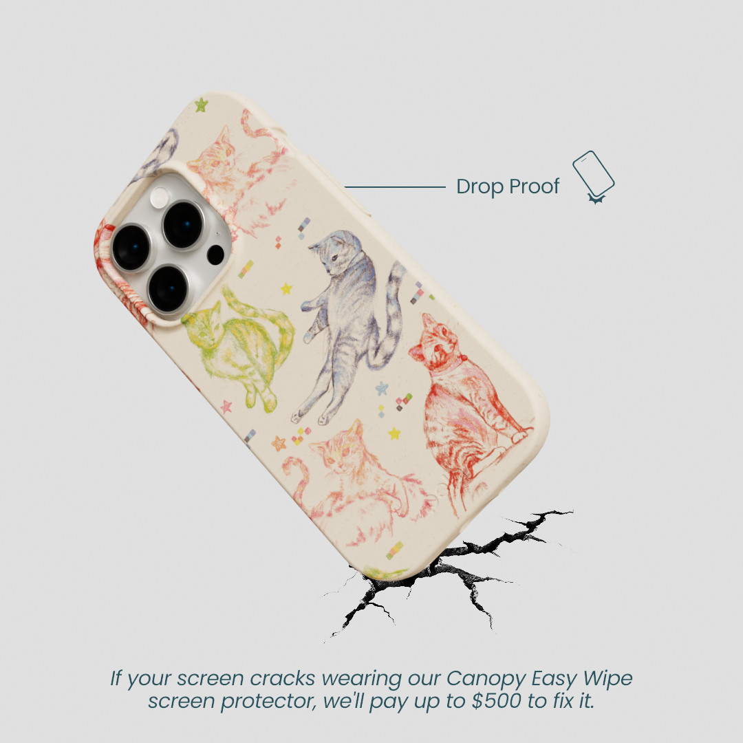 Seashell Cat Sketchbook iPhone 15 Pro Case