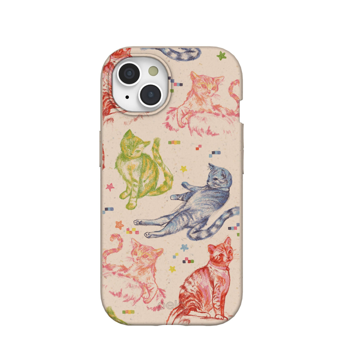Seashell Cat Sketchbook iPhone 15 Case