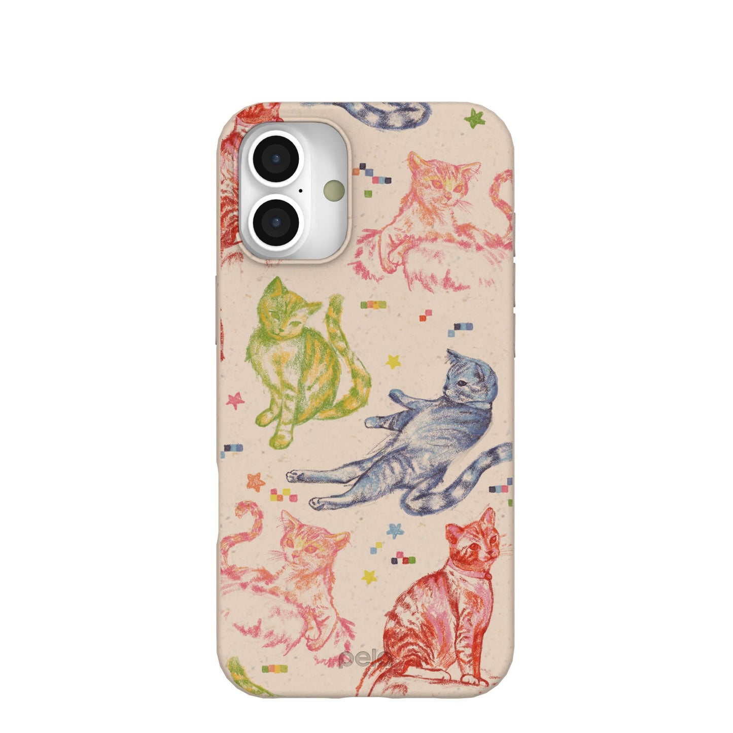 Seashell Cat Sketchbook iPhone 16 Plus Case