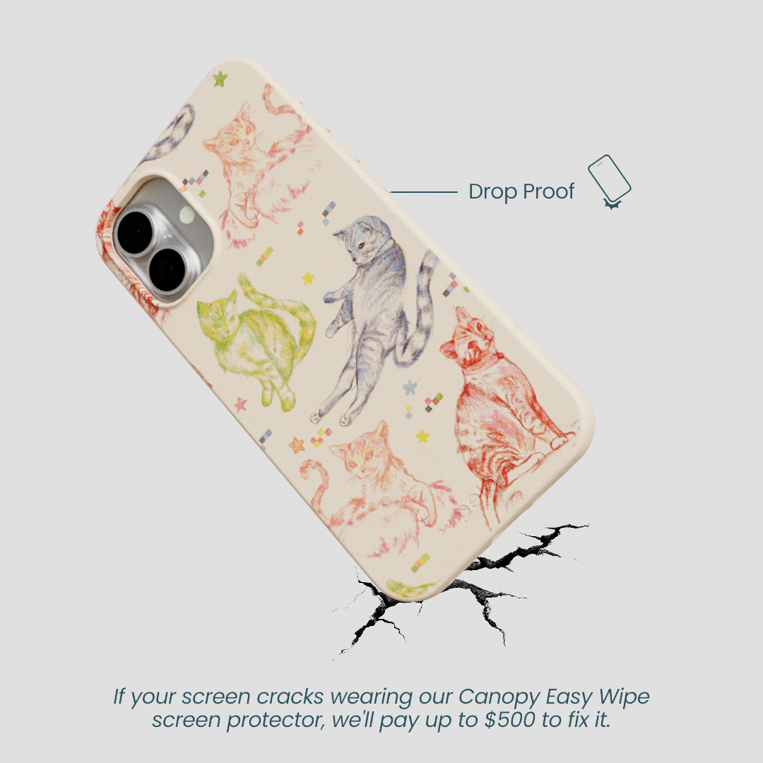 Seashell Cat Sketchbook iPhone 16 Plus Case
