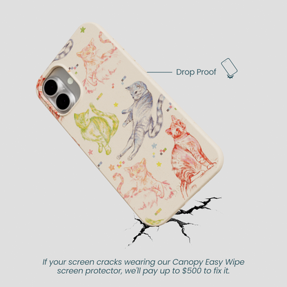 Seashell Cat Sketchbook iPhone 16 Plus Case
