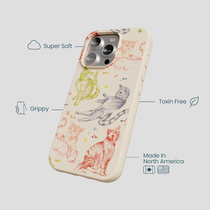 Seashell Cat Sketchbook iPhone 16 Pro Case