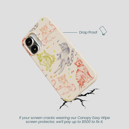 Seashell Cat Sketchbook iPhone 16 Case