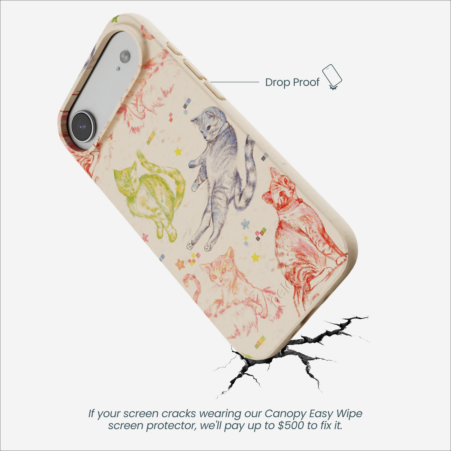 Seashell Cat Sketchbook iPhone Air Case