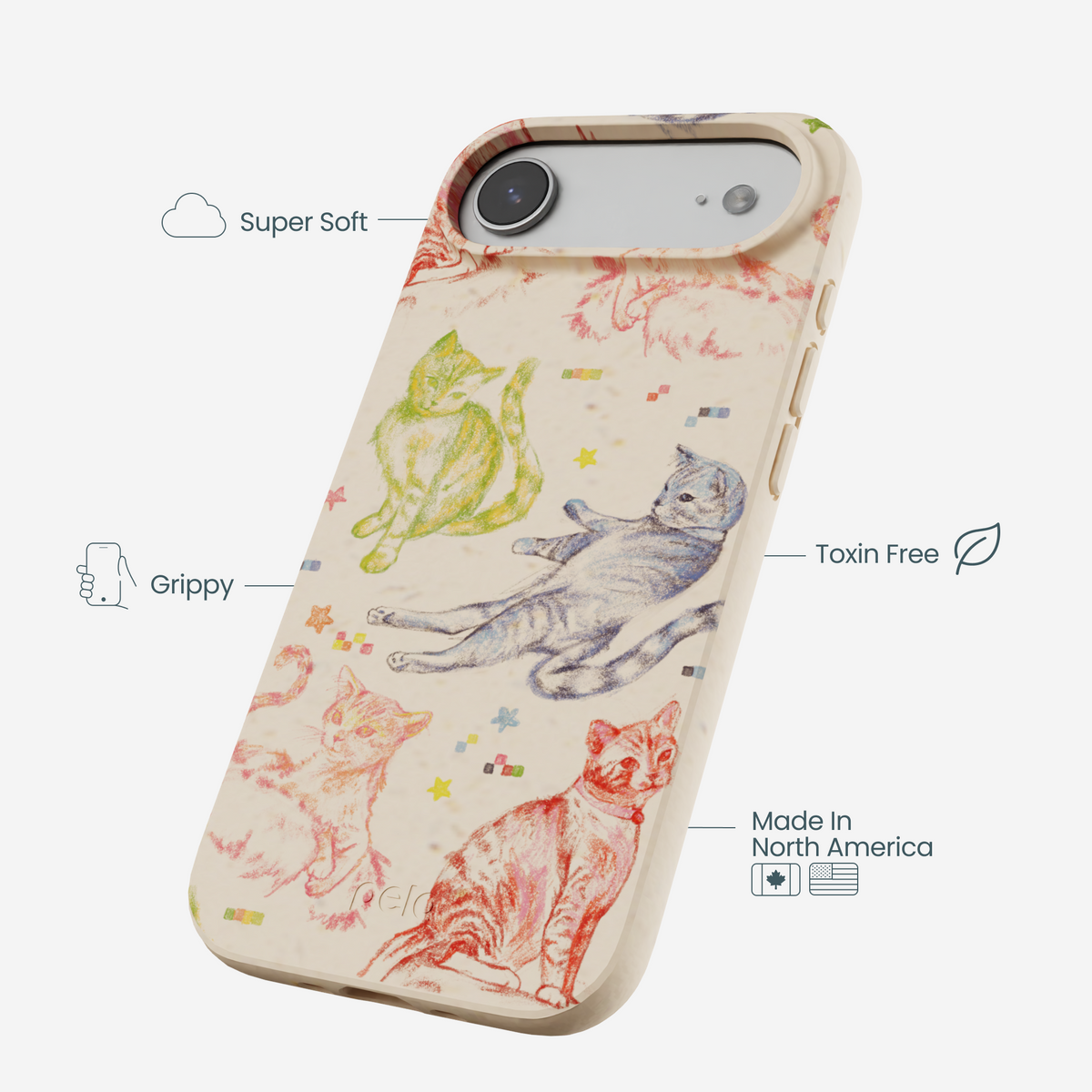 Seashell Cat Sketchbook iPhone Air Case