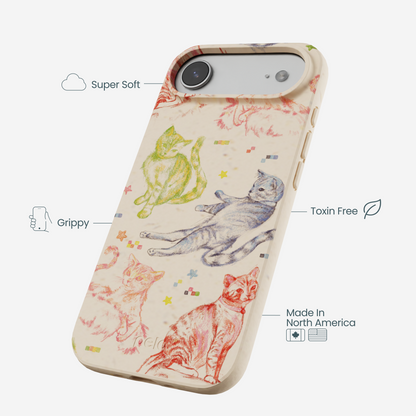 Seashell Cat Sketchbook iPhone Air Case
