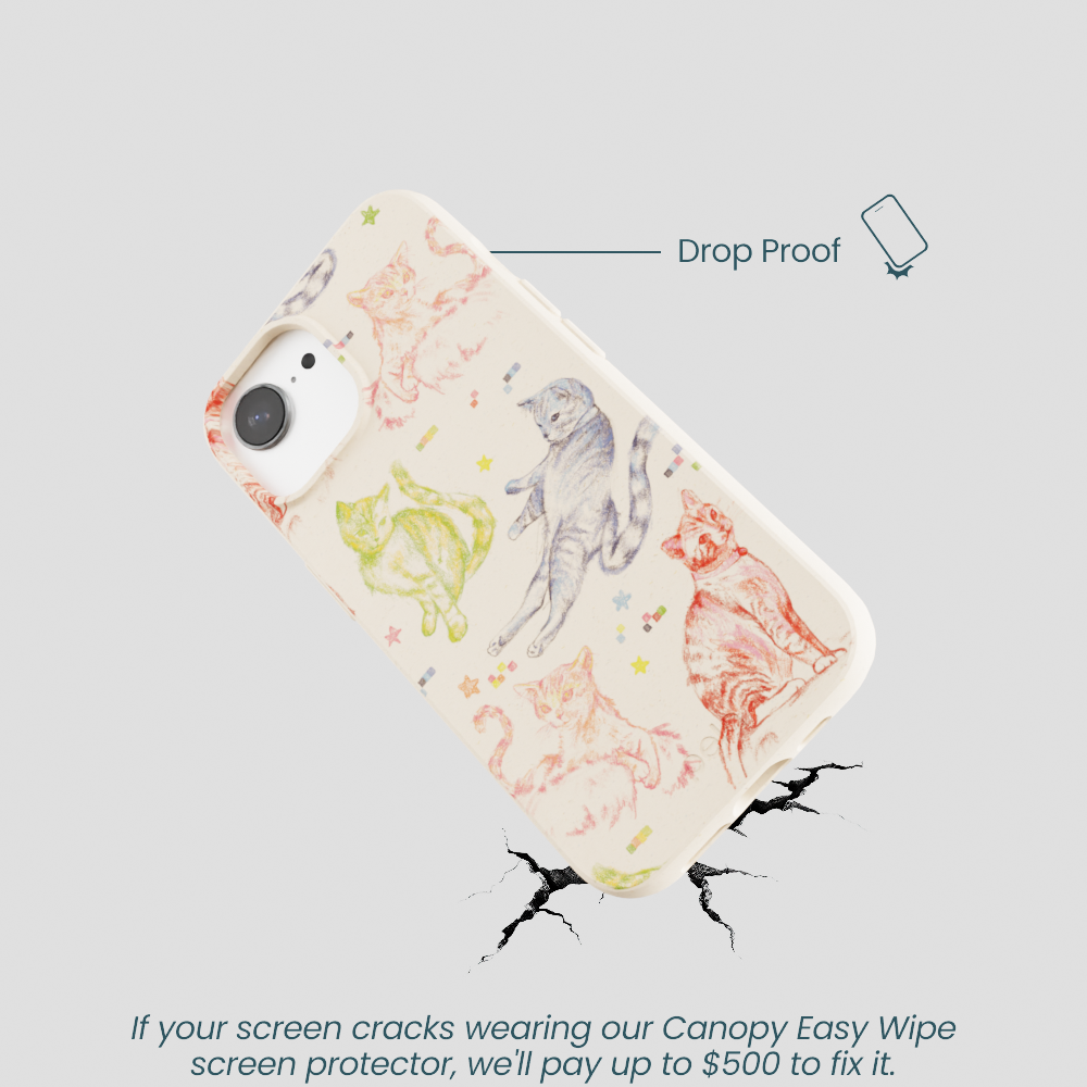 Seashell Cat Sketchbook iPhone 16e/17e Case