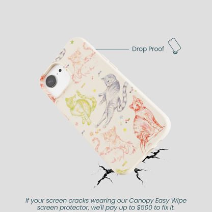 Seashell Cat Sketchbook iPhone 16e/17e Case