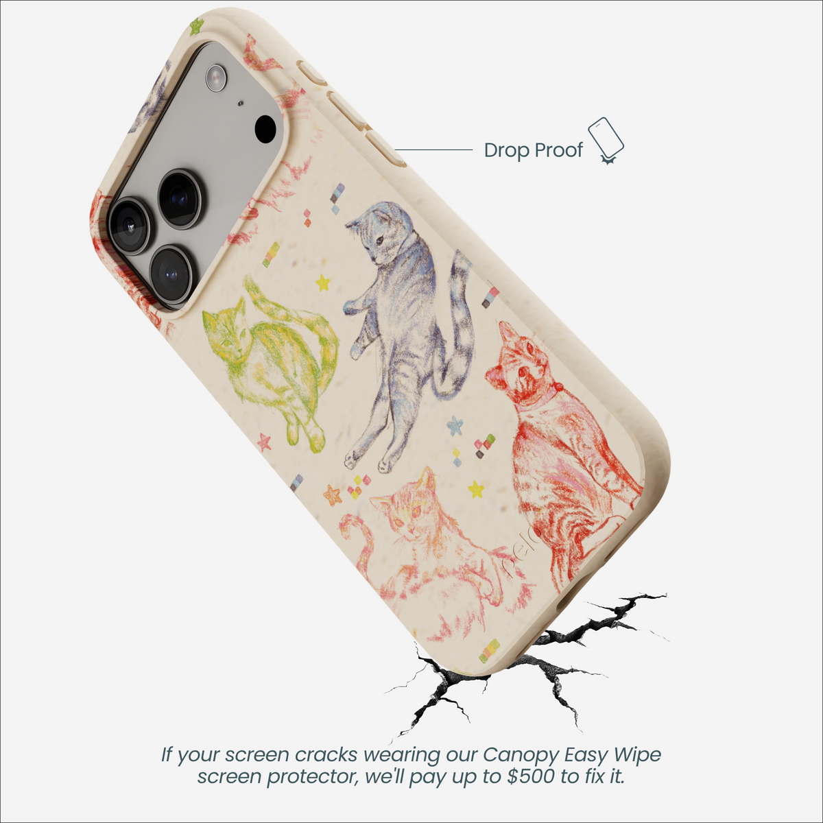 Seashell Cat Sketchbook iPhone 17 Pro Max Case