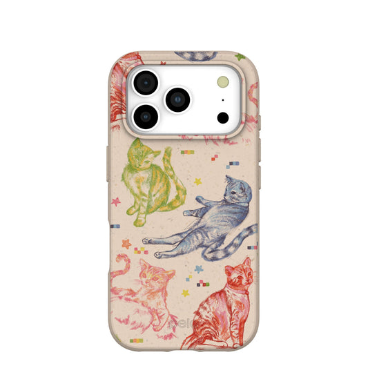 Seashell Cat Sketchbook iPhone 17 Pro Case