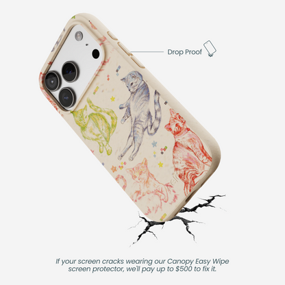Seashell Cat Sketchbook iPhone 17 Pro Case