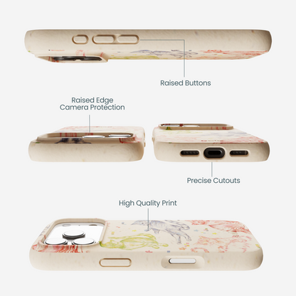 Seashell Cat Sketchbook iPhone 17 Pro Case