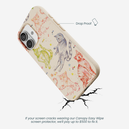 Seashell Cat Sketchbook iPhone 17 Case