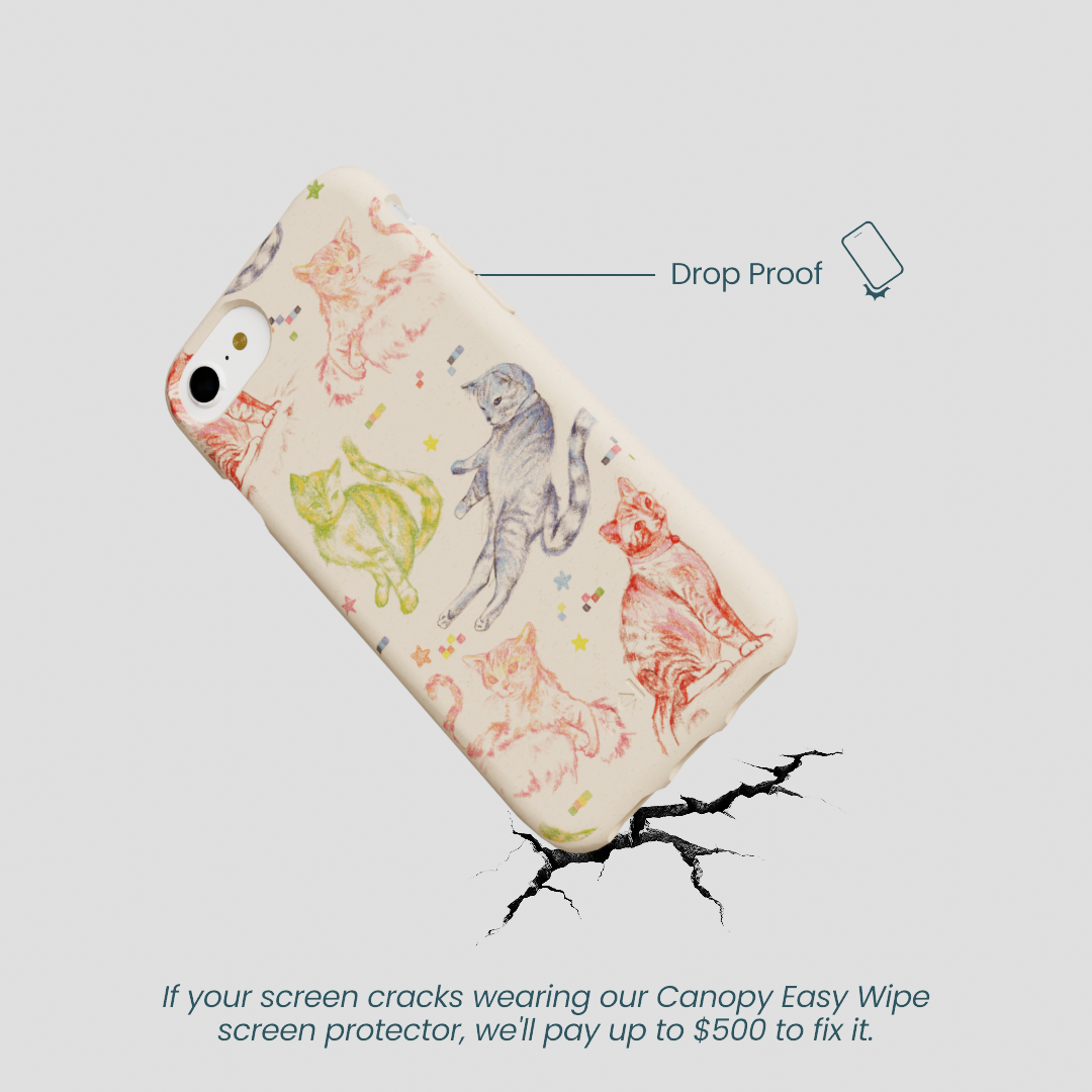 Seashell Cat Sketchbook iPhone 6/6s/7/8/SE Case