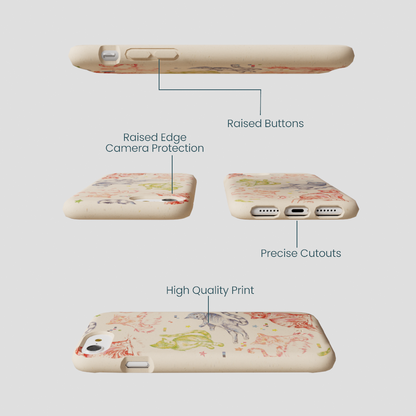 Seashell Cat Sketchbook iPhone 6/6s/7/8/SE Case
