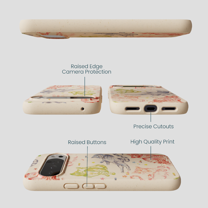 Seashell Cat Sketchbook Google Pixel 10 Pro XL Case
