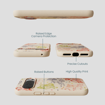 Seashell Cat Sketchbook Google Pixel 10/10 Pro Case