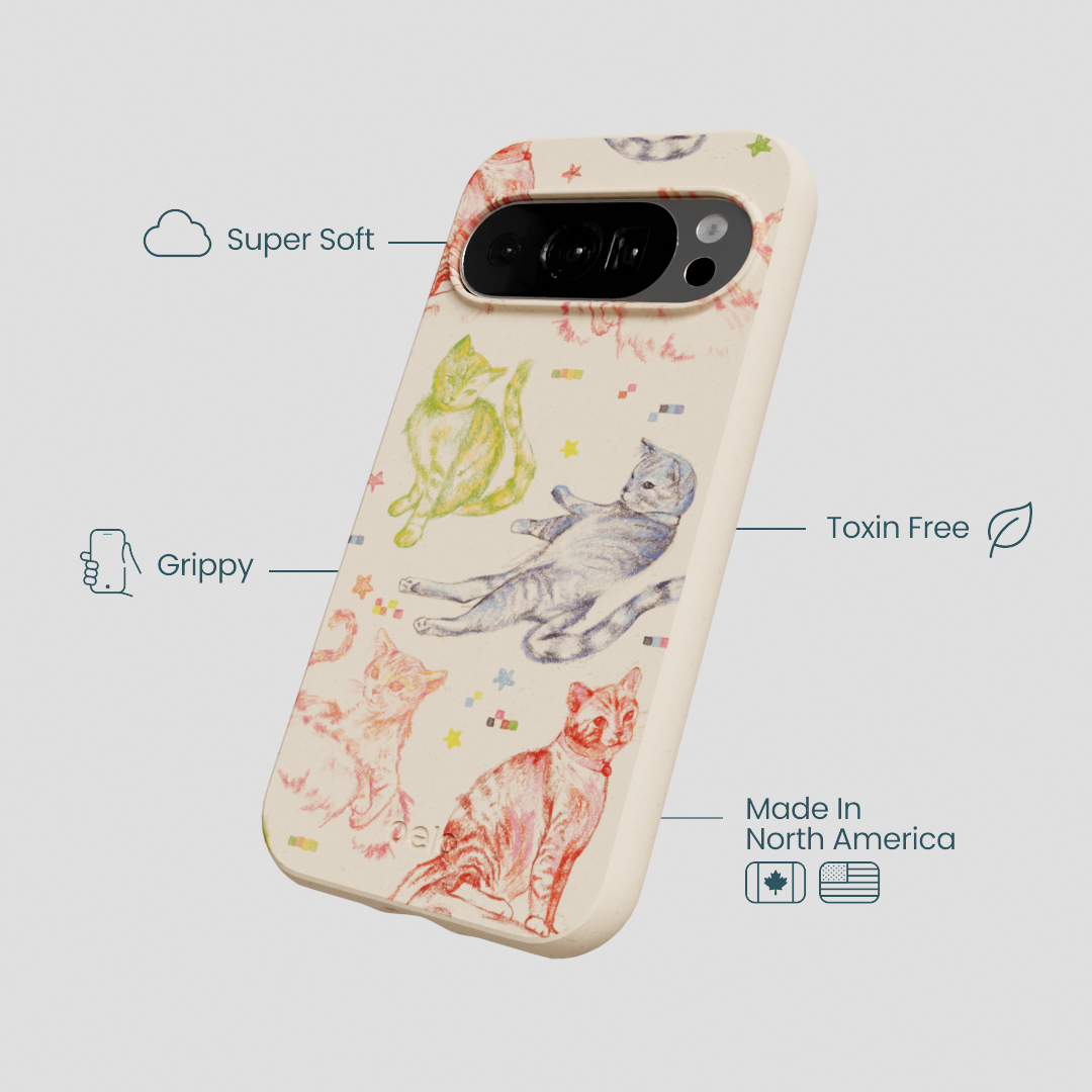 Seashell Cat Sketchbook Google Pixel 10/10 Pro Case