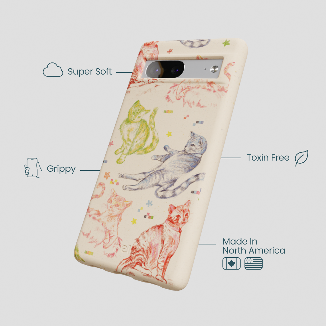 Seashell Cat Sketchbook Google Pixel 7a Case